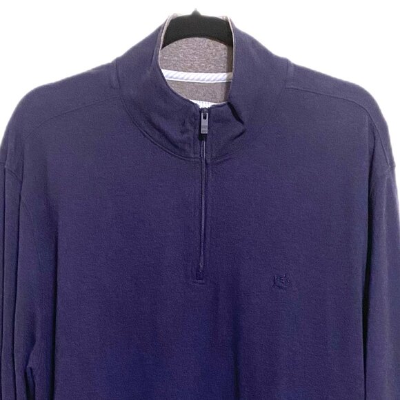 NWOT Men's Southern Tide the Skipjack Navy Quarter Zip Sweatshirt Size L - Picture 4 of 9